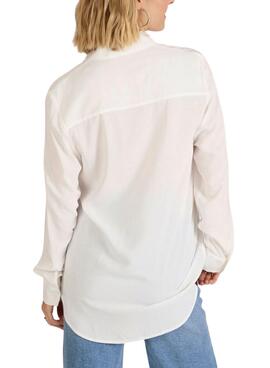 Camisa Naf Naf viscosa blanco para mujer