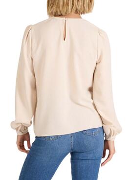 Camisa Naf Naf Lanka beige para mujer