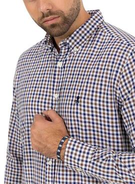 Camisa El Pulpo estampado cuadro vichy bicolor para hombre