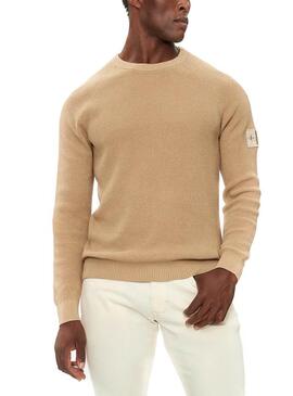 Jersey Calvin Klein Jeans Easy beige para hombre