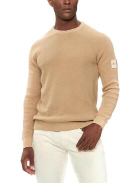 Jersey Calvin Klein Jeans Easy beige para hombre