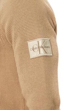 Jersey Calvin Klein Jeans Easy beige para hombre