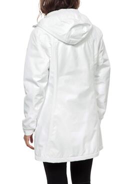 Chubasquero Helly Hansen Aden largo blanco para mujer