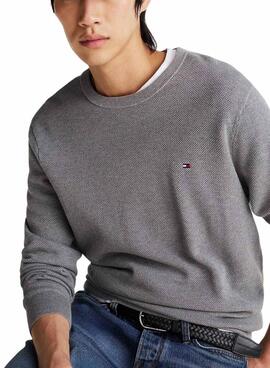 Jersey Tommy Hilfiger Structure gris para hombre