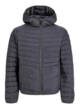 Chaqueta acolchada Jack and Jones Estate plegable gris para hombre