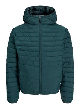 Chaqueta acolchada Jack and Jones Estate plegable verde para hombre