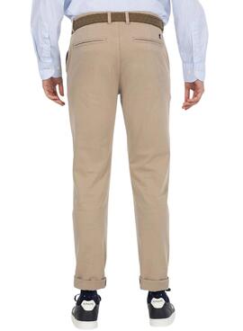 Pantalón chino El Pulpo beige para hombre