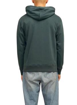 Sudadera Jack and Jones Portland verde con capucha para hombre