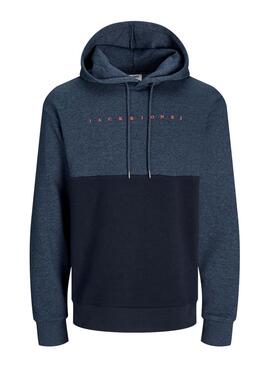 Sudadera Jack and Jones Blocked marino para hombre