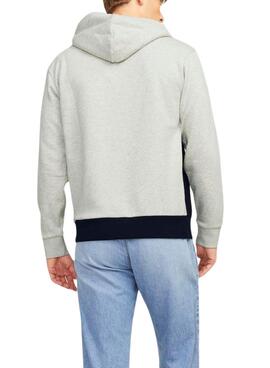 Sudadera Jack and Jones Blocked beige y marino para hombre