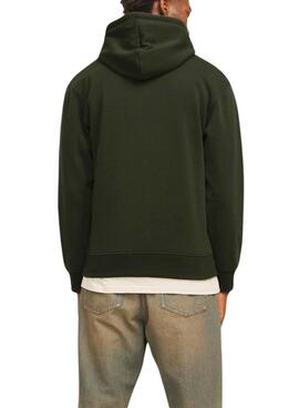 Sudadera Jack and Jones Tree capucha verde para hombre