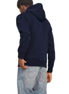 Sudadera Jack and Jones Tree capucha marino para hombre