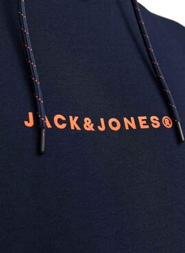 Sudadera Jack and Jones Tree capucha marino para hombre