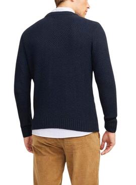 Jersey Jack and Jones Craig trenzado marino para hombre