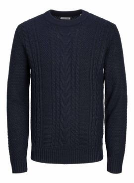 Jersey Jack and Jones Craig trenzado marino para hombre