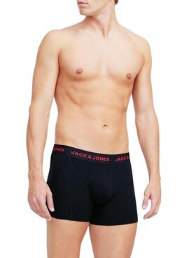 Pack 3 Calzoncillos Jack and Jones negro logo para hombre