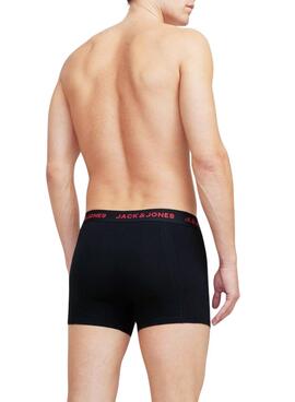 Pack 3 Calzoncillos Jack and Jones negro logo para hombre