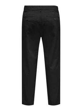 Pantalón chino Only and Sons negro para hombre