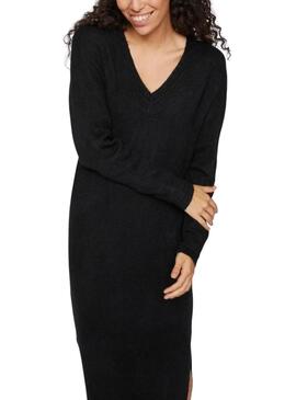 Vestido Vila Vima de punto negro para mujer