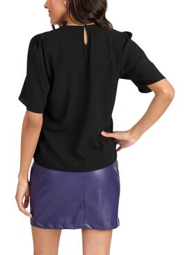 Blusa Naf Naf nudo negro para mujer