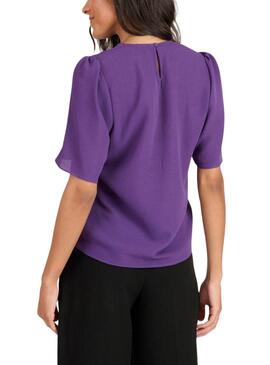 Blusa Naf Naf nudo morado para mujer