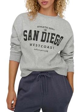 Sudadera Only gris San Diego para mujer