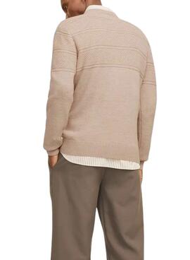 Jersey Jack and Jones Jerry beige para hombre