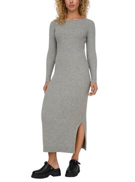 Vestido Only Katia maxi de punto gris para mujer