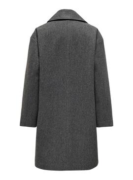 Abrigo Only Blake Oversize gris para mujer