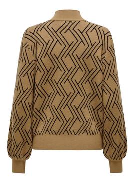 Jersey Only Lanny jacquard camel para mujer