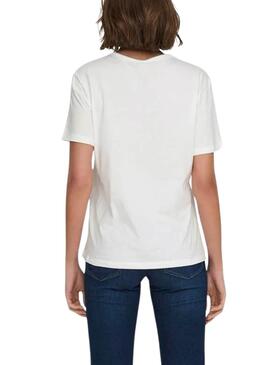 Camiseta Only Alba Love blanco para mujer