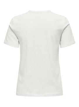 Camiseta Only Alba Love blanco para mujer