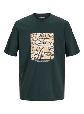 Camiseta Jack and Jones Vesterbro verde para hombre