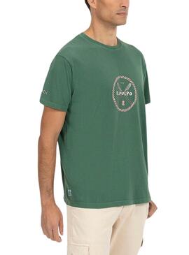 Camiseta El Pulpo remos verde para hombre