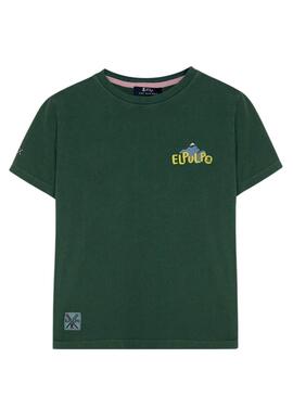 Camiseta El Pulpo montañas verde para hombre