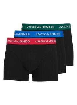 Pack 3 Calzoncillos Jack and Jones Joe negro para hombre