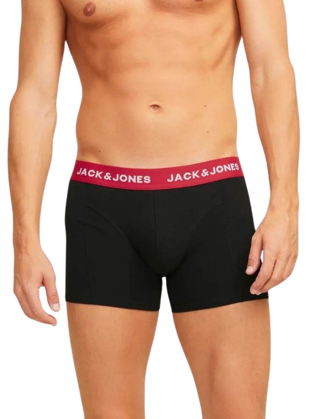 Pack 3 Calzoncillos Jack and Jones Joe negro para hombre