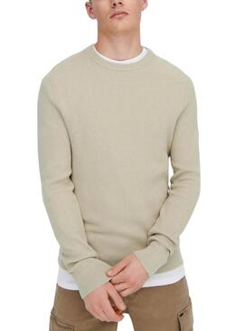 Jersey Only and Sons Phil beige para hombre