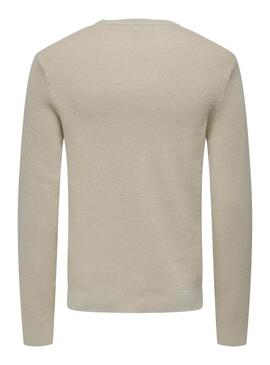 Jersey Only and Sons Phil beige para hombre