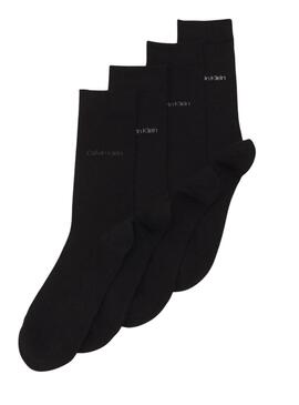 Caja regalo 4 pares calcetines Calvin Klein negro para hombre