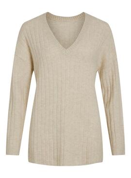 Jersey Vila Vimiraz beige para mujer