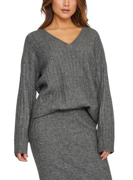 Jersey Vila Vimiraz gris para mujer