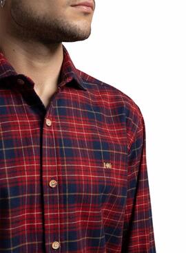 Camisa Klout Tartan Escarlata para hombre