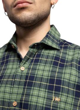 Camisa Klout Tartan verde para hombre