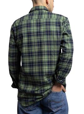 Camisa Klout Tartan verde para hombre