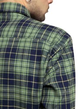 Camisa Klout Tartan verde para hombre