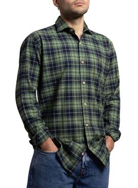 Camisa Klout Tartan verde para hombre