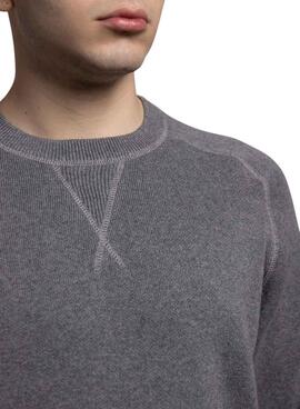 Jersey Klout Raglan gris para hombre