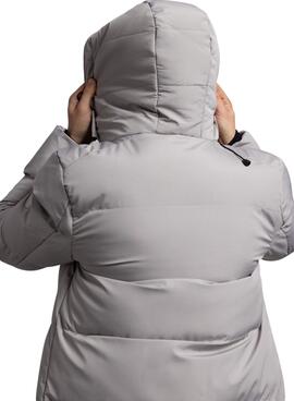 Parka Klout Andorra acolchada gris para hombre