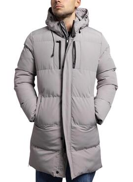 Parka Klout Andorra acolchada gris para hombre